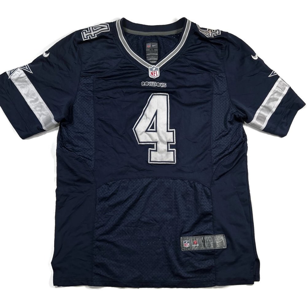 Nike NFL Dallas Cowboys Dak Prescott On Field Jersey Blue Sz 44 Sewn Stitched